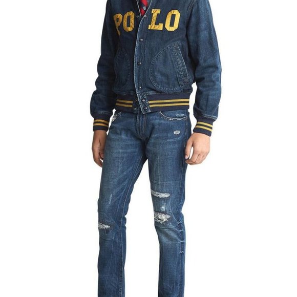SOLD Polo Ralph Lauren Denim Baseball Jacket - Picture 5 of 5